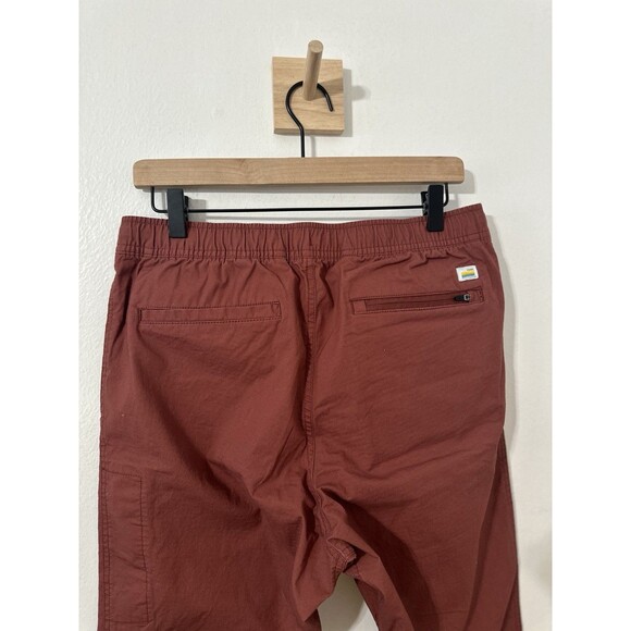 Vuori Men’s Ripstop Climber Drawstring Pants Med Terra Orange Pockets Outdoors - Picture 7 of 9